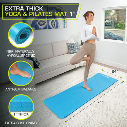 Extra Thick Yoga and Pilates Mat
